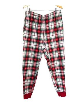 Holiday Lane Mens XXL Red & Green Plaid Pajama Pants With Elastic Waistband